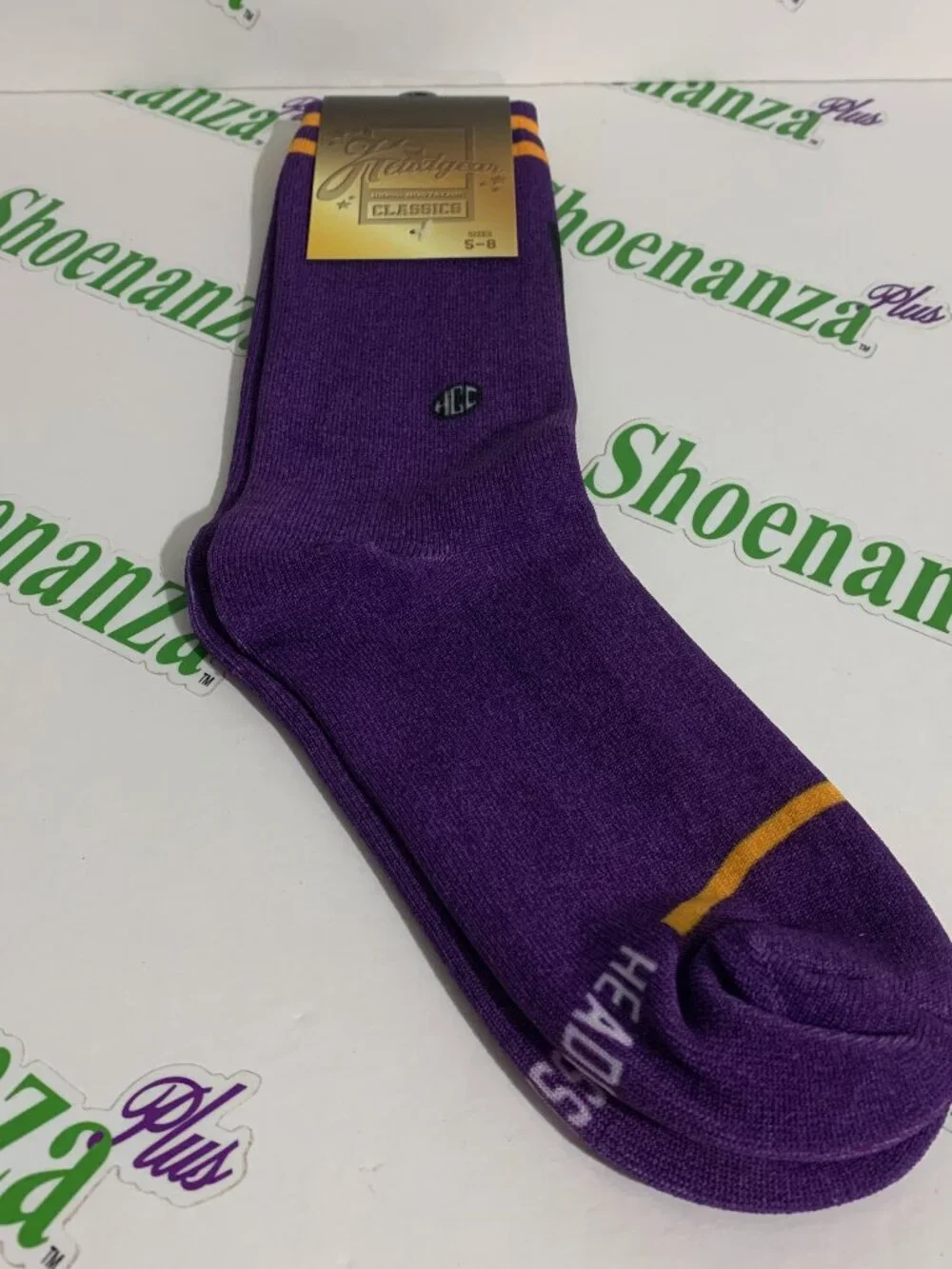 Headgear Classics Socks Martin Lawrence Crew Purple Black Mens Size 5 - 8
